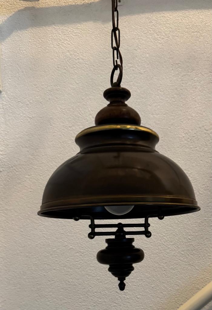 Vintage Hanglamp - Scheepslamp Stijl, Ophalen, Gebruikt, Metaal, Minder dan 50 cm
