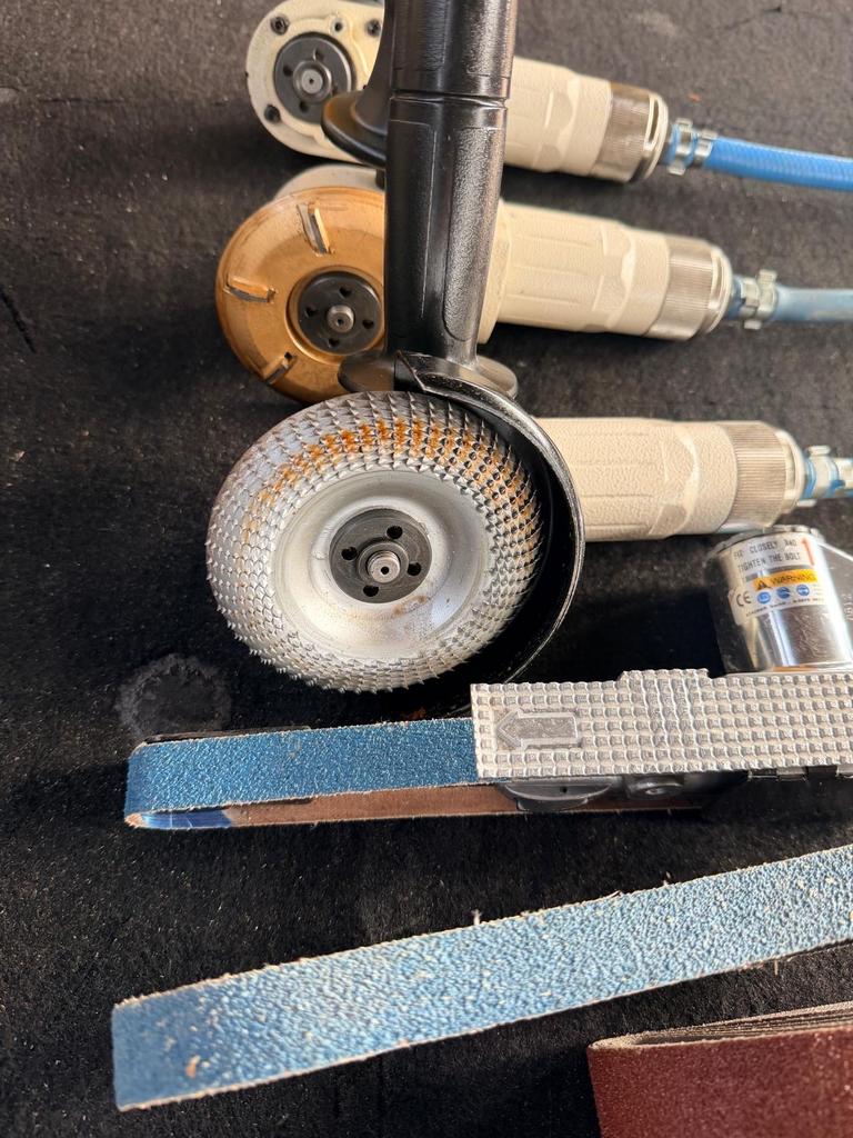 Diverse pneumatische slijpmachines met toebehoren, Doe-het-zelf en Verbouw, Gereedschap | Slijpmachines, Ophalen, Gebruikt, Overige typen