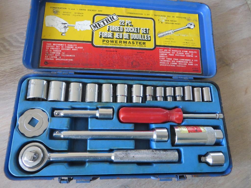 Powermaster 22-delige doppenset Vintage, Ophalen of Verzenden, Gebruikt