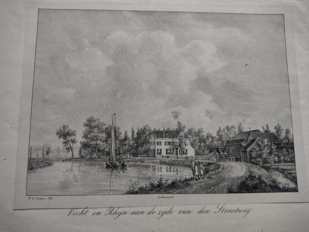 37 / Breukelen Vecht en Rhijn Litho 1836, Ophalen of Verzenden