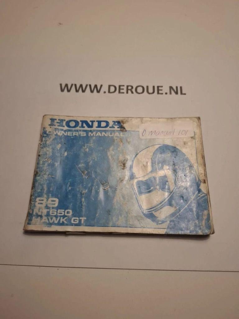 101 0WNERS MANUAL HONDA NT650 HAWK GT  1989  USED, Ophalen of Verzenden, Honda