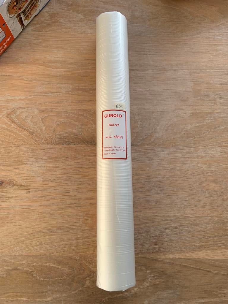 Gunold Solvy beschermingsfolie voor borduurmachine, Hobby en Vrije tijd, Borduren en Borduurmachines, Ophalen, Nieuw, Machineborduren