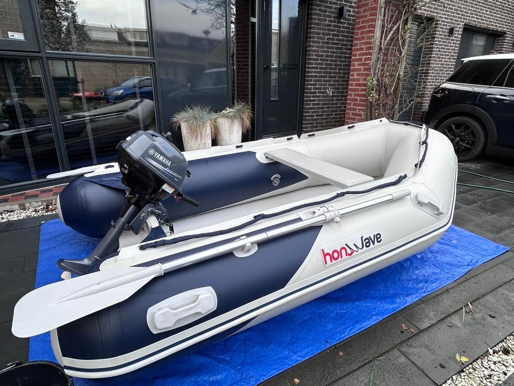 Rubberboot Sets: Honwave Demo & Suzumar | 5 Motor-opties |, Watersport en Boten, Rubberboten, Airdeck, Zo goed als nieuw, Benzine
