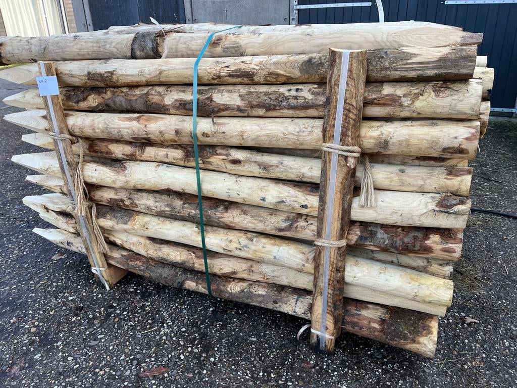 Kastanje palen schutting afrastering oprit erfscheiding tuin, Ophalen of Verzenden, Nieuw, Palen