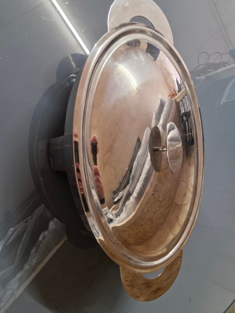 Warmhoudschaal met glazen ovenschaal en deksel, Ophalen, Gebruikt