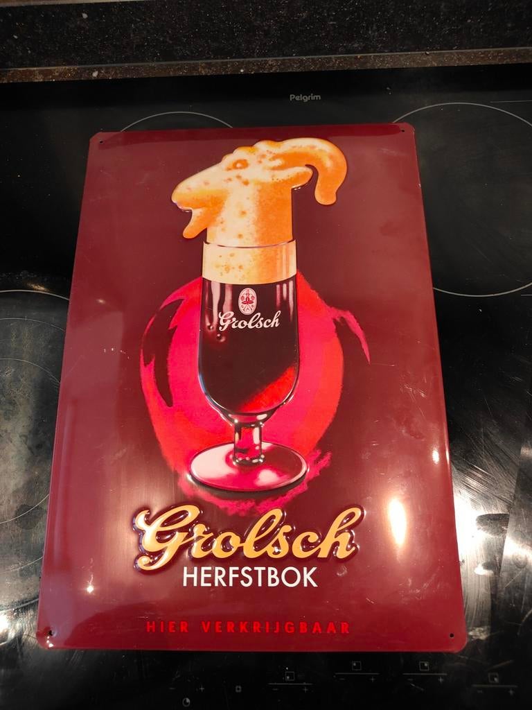 Grolsch Herfstbok reclamebord, Verzamelen, Ophalen of Verzenden