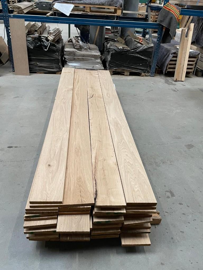 Massief eiken geschaafde planken, Ophalen, Minder dan 25 mm, Eiken, Nieuw