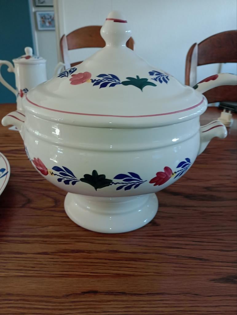 Boerenbont soepterrine met lepel - helemaal nieuw, Keramiek, Overige typen, Nieuw, Ophalen of Verzenden