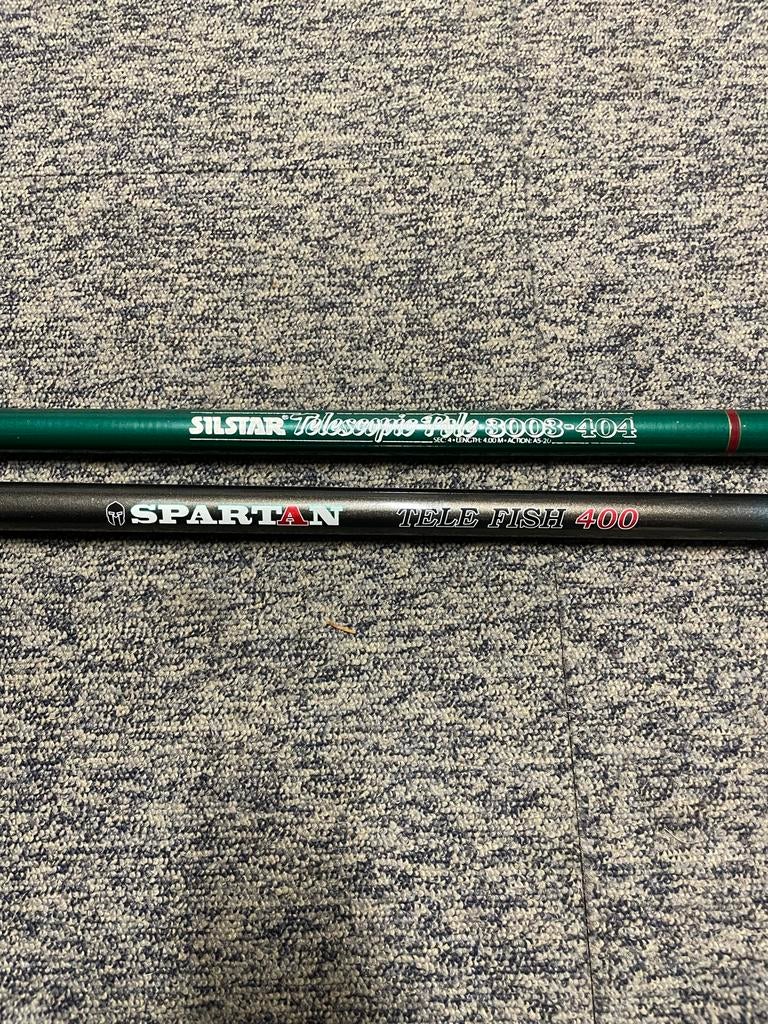 2 x vaste stok hengel 1 x werphengel, Ophalen, Gebruikt, Vaste hengel