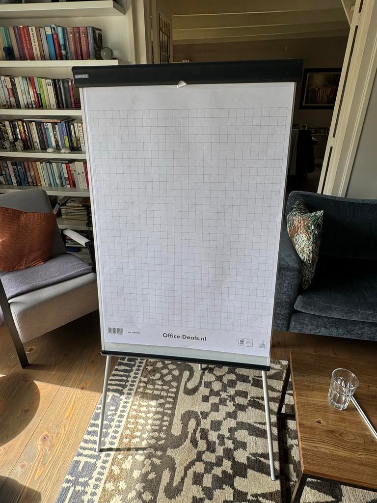 Quantore Flipover met papier - Nauwelijks gebruikt, Ophalen, Gebruikt