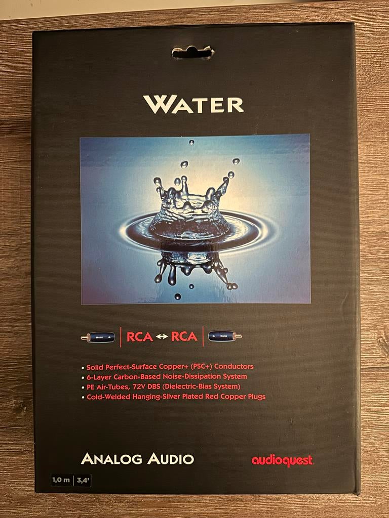 AudioQuest Water RCA naar RCA Interlink Kabel - 1.0m, Ophalen, Nieuw, Minder dan 2 meter, Interlink-kabel