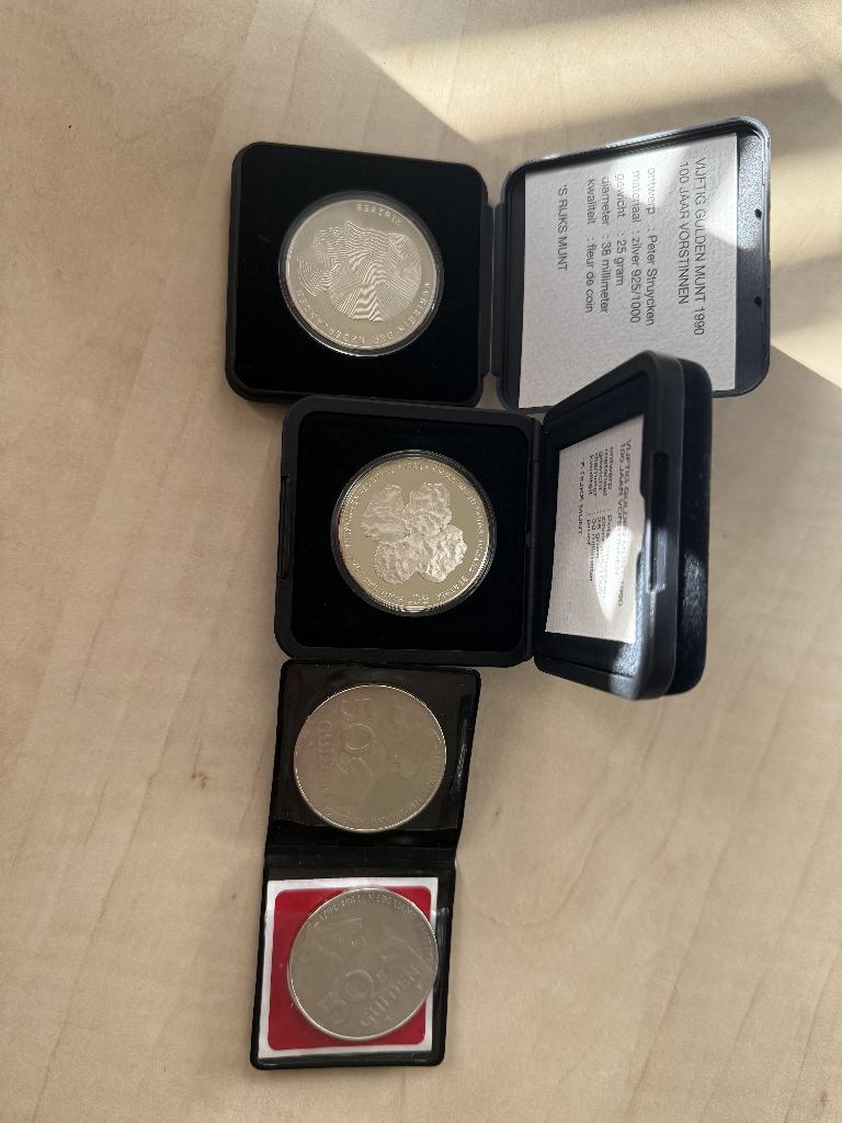 Nederlandse Zilveren 50 gulden munten, Postzegels en Munten, Munten | Nederland, Koningin Beatrix, Zilver, Ophalen of Verzenden