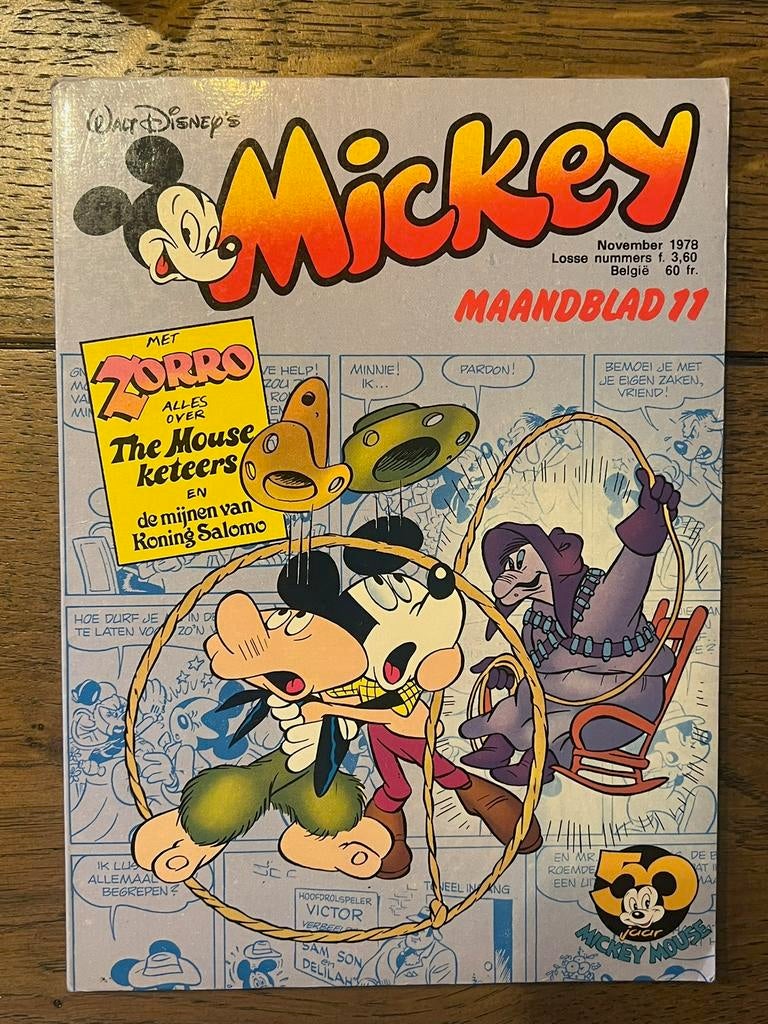 Mickey maandblad nummer 11 - Vintage - november 1978, Boeken, Eén comic, Ophalen of Verzenden, Gelezen, Europa