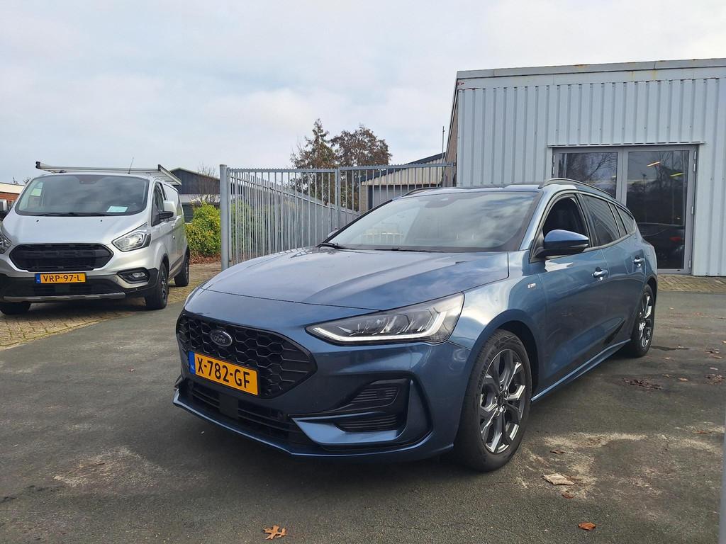 Ford Focus Wagon 1.0 EcoBoost Hybrid ST Line WINTERPAKKET., Gebruikt, Euro 6, Blauw, Origineel Nederlands