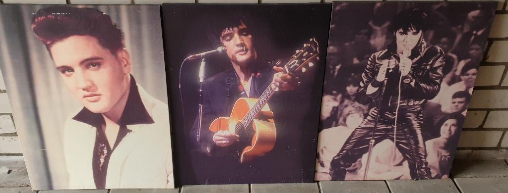 3x elvis op canvas, Verzamelen, Posters, Ophalen, Canvas of Doek, A1 t/m A3, Film en Tv