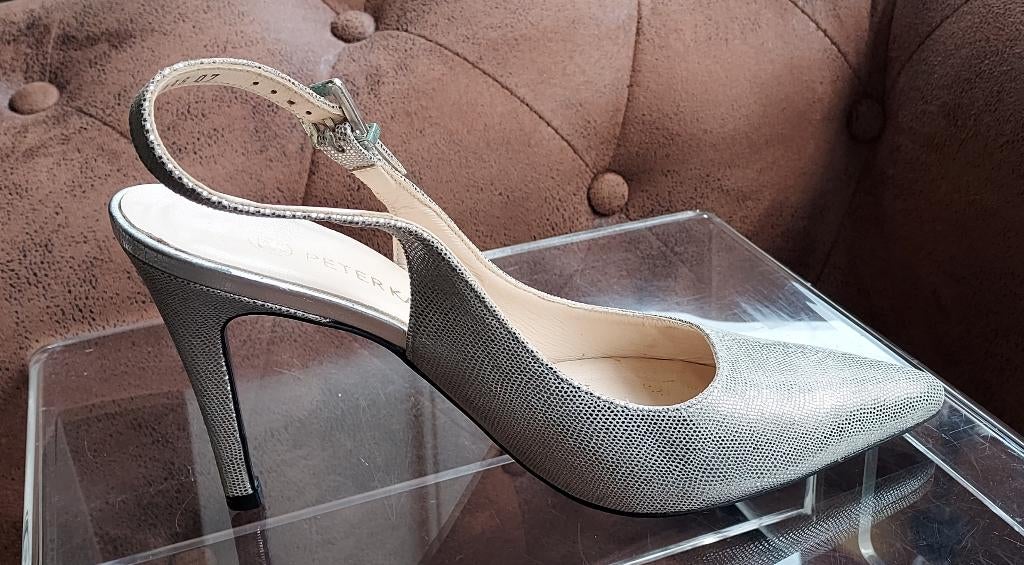 Prachtige zilverkleurige schoentjes, Peter Kaiser  mt 38 (5), Kleding | Dames, Schoenen, Peter Kaiser, Overige kleuren, Verzenden