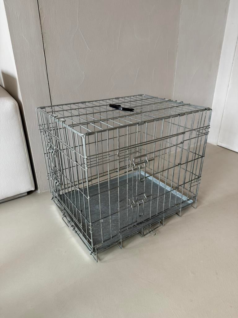 Adori bench 2-deurs verzinkt hondenbench 62 x 44 x 50 cm, Dieren en Toebehoren, Hondenbenches, Ophalen, Gebruikt