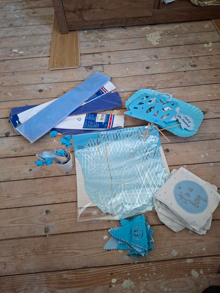 Versiering babyshower jongen, Ophalen of Verzenden, Versiering, Geboorte of Huwelijk