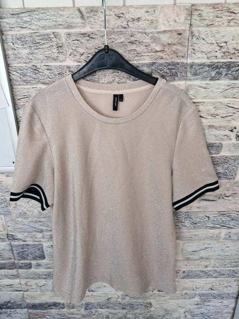 Glitter tshirt Maat m, Maat 38/40 (M), Vero Moda, Zwart, Onbekend