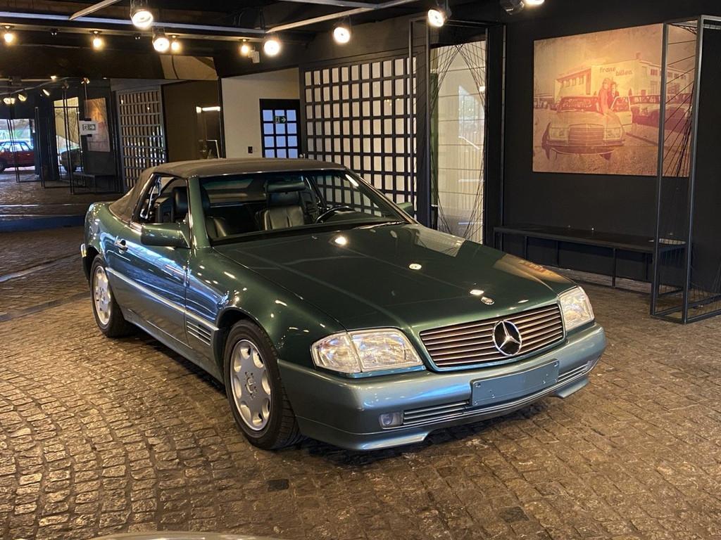 Mercedes-Benz SL-Klasse 300 3.2 (bj 1993, automaat), Auto's, Automaat, Bedrijf, Groen, Lederen bekleding