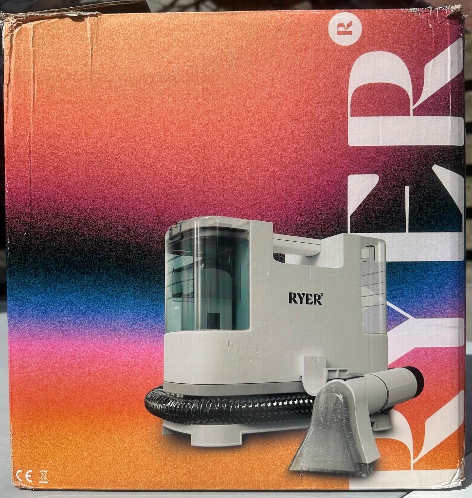 Ryer vlekkenreiniger / tapijtreiniger 1x gebruikt, Ophalen of Verzenden, Zo goed als nieuw, Waterstofzuiger