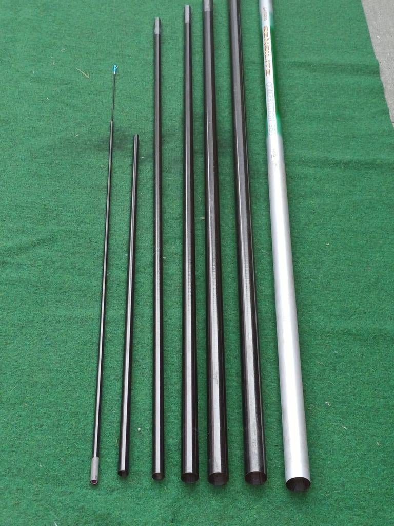 SHIMANO senilite carbon 9.5m  hengel, Watersport en Boten, Hengelsport | Witvissen, Ophalen, Zo goed als nieuw, Vaste hengel