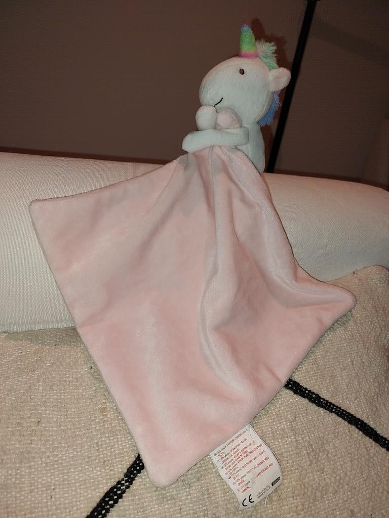 Unicorn eenhoorn knuffeldoekje, Ophalen of Verzenden, Zo goed als nieuw, Overige typen