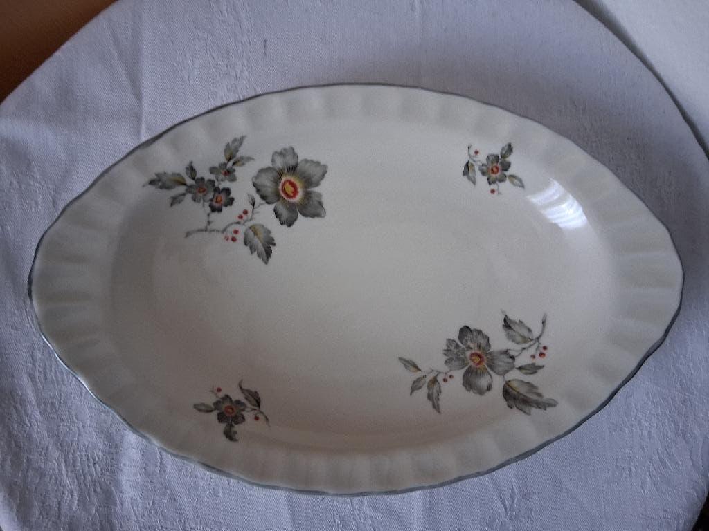 MOSA vleesschaaltjes grijs lila rose bloemen *eureka*, Ophalen of Verzenden