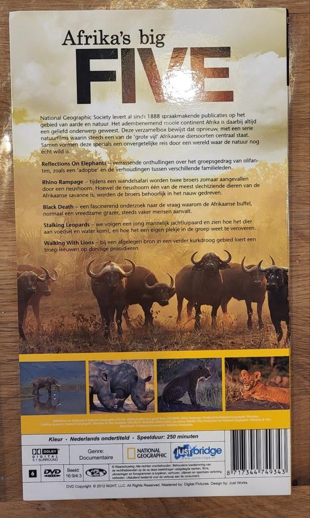 DVD Natuur Documentaires: Afrika's Big Five, Life, Oceans, Alle leeftijden, Ophalen of Verzenden, Gebruikt, Natuur
