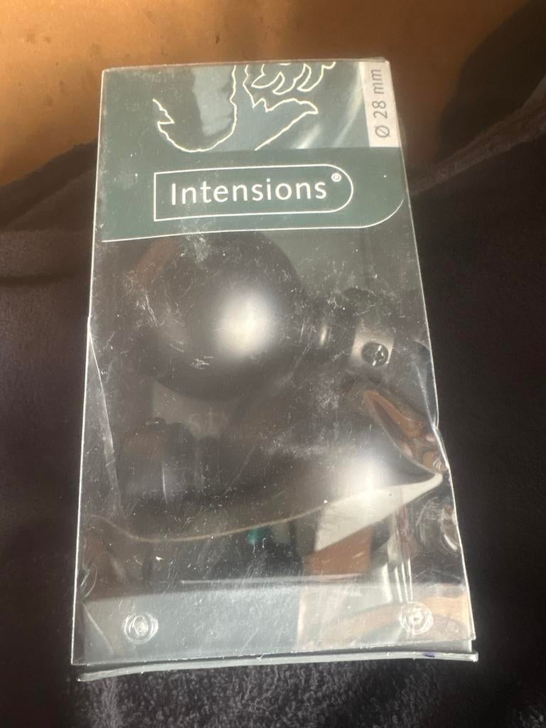 Intensions eindknoppen voor gordijnroede Ø 28 mm zwart, Minder dan 50 cm, Zwart, Nieuw, Ophalen of Verzenden