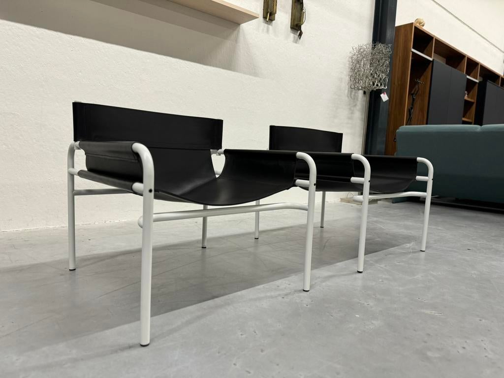 2 Nieuw Spectrum SZ14 Fauteuils zwart leer Design stoel, Spectrum, Nieuw, 75 tot 100 cm, Ophalen of Verzenden