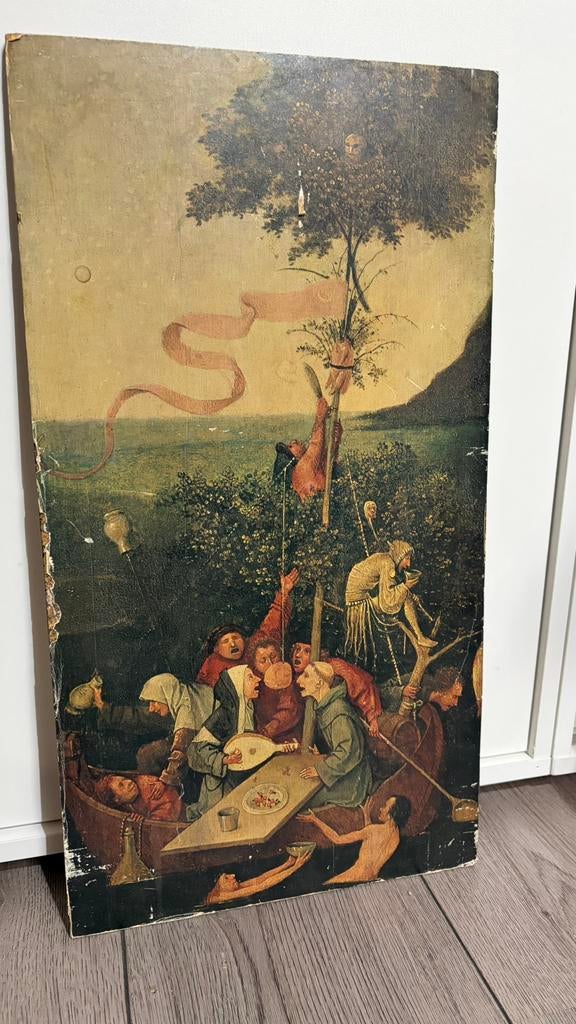 Het Narrenschip (Jheronimus Bosch) – op plaat, Antiek en Kunst, Kunst | Schilderijen | Klassiek, Ophalen of Verzenden