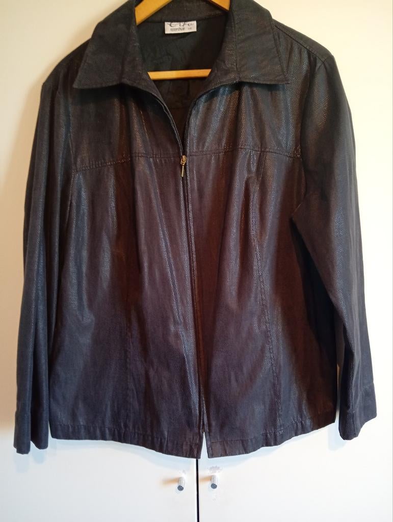 Zwart leren jasje van Cipo Sportive, maat 48, Zwart, Maat 46/48 (XL) of groter, Zo goed als nieuw, Cipo Sportive