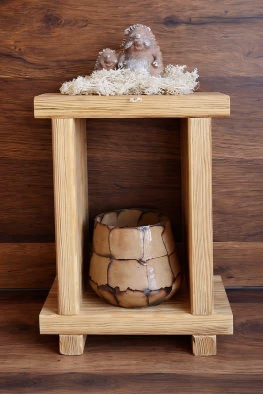 Robuust houten decoratiestuk met egels, Ophalen of Verzenden, Nieuw