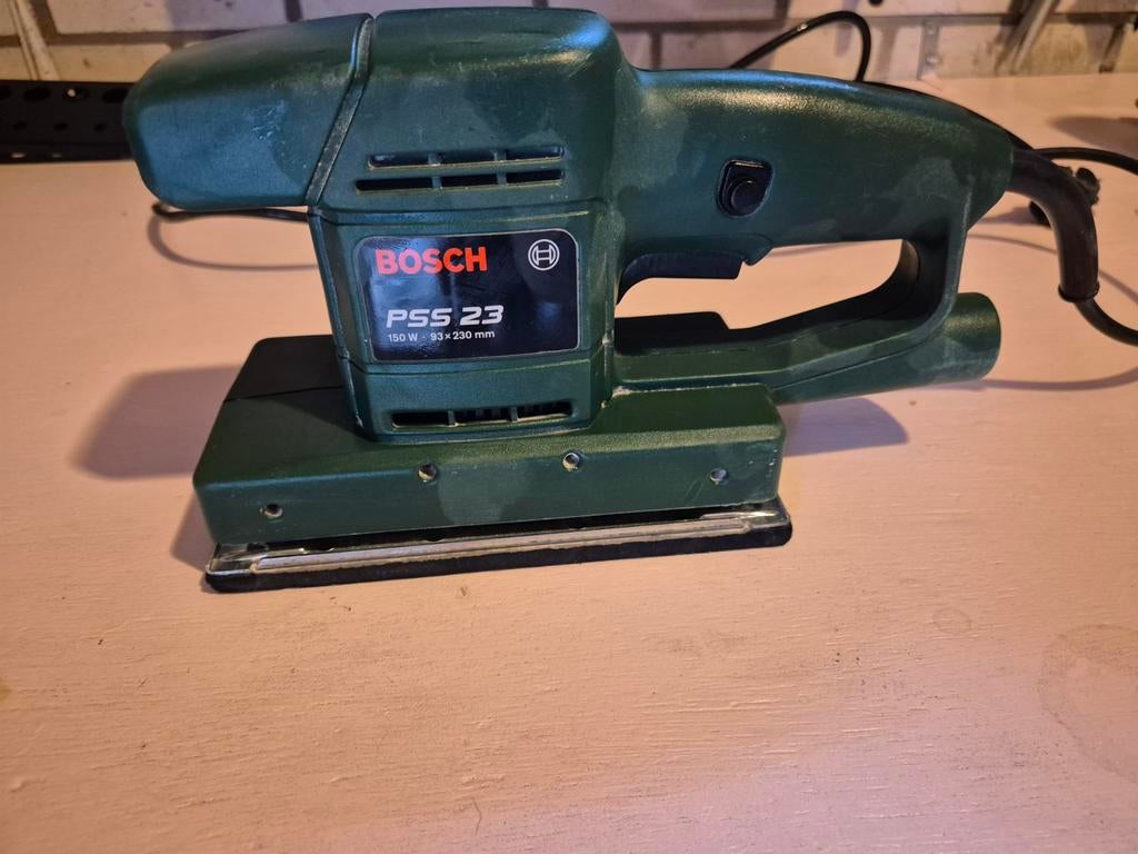 Bosch PSS 23 vlakschuurmachine in goede staat, Ophalen, Gebruikt, Minder dan 600 watt, Vlakschuurmachine
