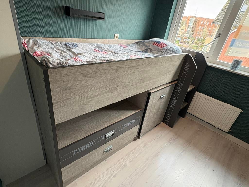 Nu te koop: jongens bed 90x200 cm, Kinderen en Baby's, Ophalen, Gebruikt, Halfhoogslaper