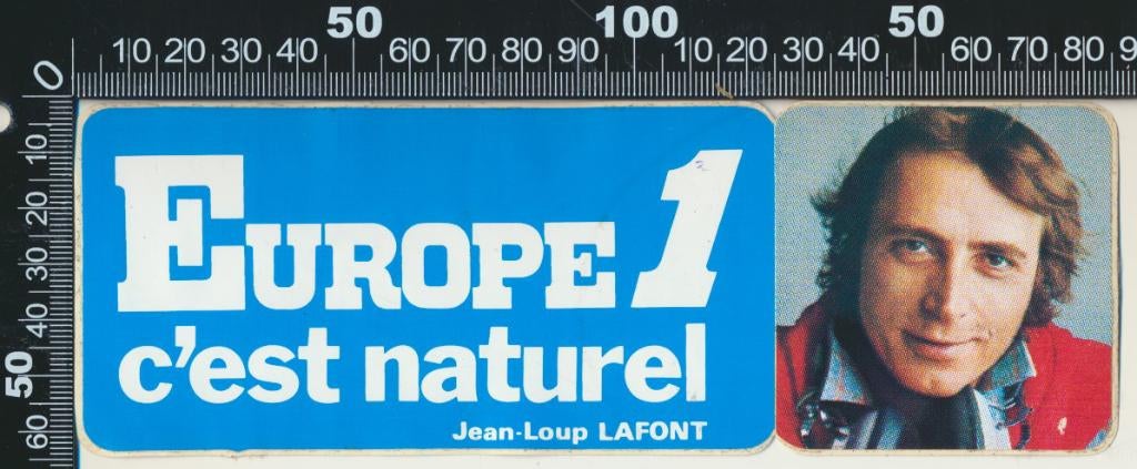 Sticker: Europe 1 - Jean Loup Lafont, Verzamelen, Stickers, Zo goed als nieuw, Bedrijf of Vereniging, Ophalen of Verzenden