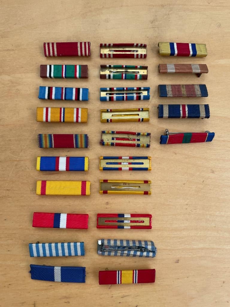 WW2 US, embleem, lintjes voor op Class A/ officier jas, Ophalen of Verzenden, Landmacht, Amerika, Embleem of Badge
