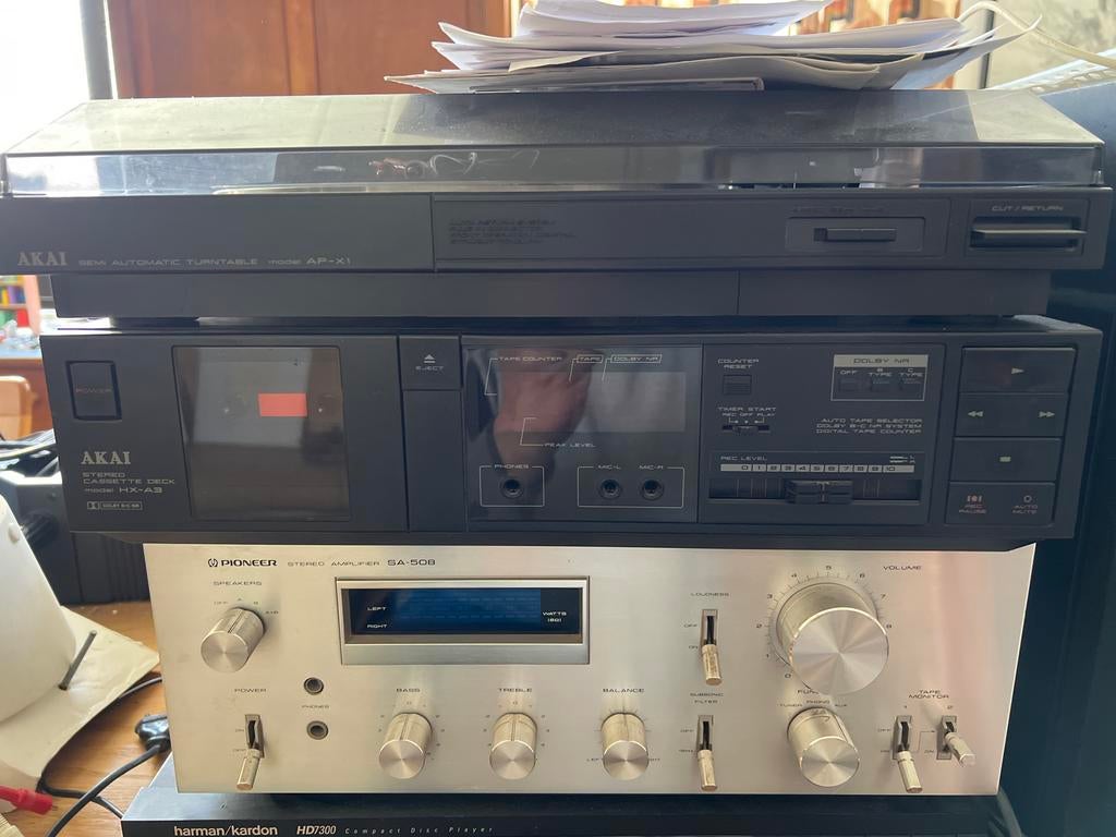 Akai HX-A3 Stereo Cassette Deck met Dolby B-C NR, Audio, Tv en Foto, Cassettedecks, Ophalen of Verzenden, Enkel, Akai, Tape counter