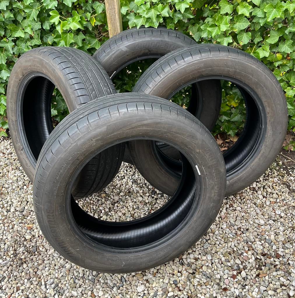 Bridgestone Zomerbanden set 225/55/R18, Ophalen, Zo goed als nieuw