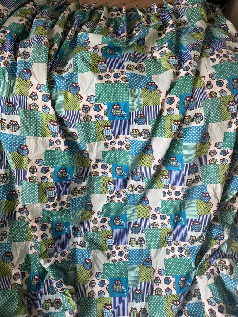 Kinderkamer gordijnen met uiltjes - 2x 150x265 cm, Ophalen, Gebruikt, 100 tot 150 cm, 200 cm of meer