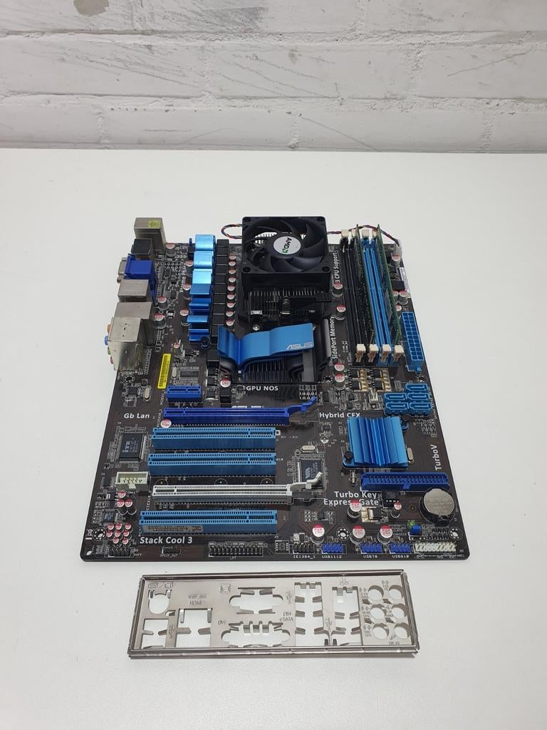 ASUS M4A785TD‑V EVO Moederbord Socket AM3 + Athlon II X4, Gebruikt, ., DDR3, Ophalen of Verzenden