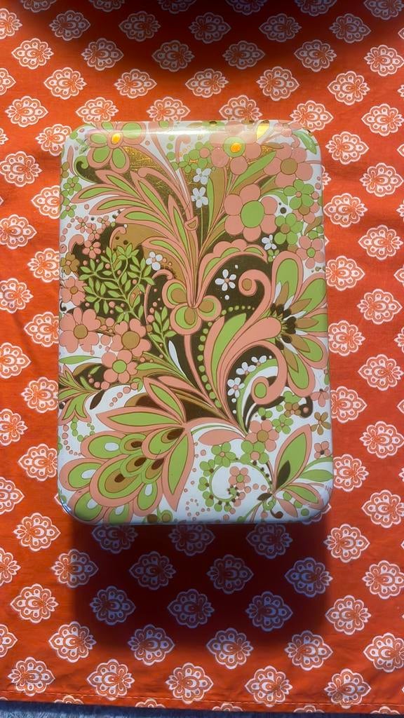 Verkade blik roze/groen/goud, Antiek en Kunst, Ophalen of Verzenden