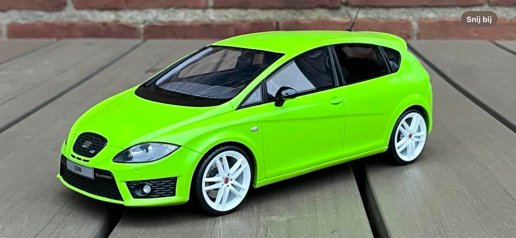 1/18 Schaal Seat Leon MK2 Cupra R - 2010 - Groen,, Ophalen of Verzenden