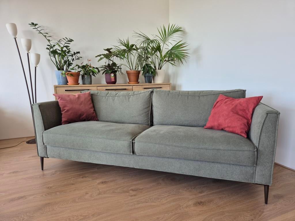 Mooie lichtgroene bank van Pronto - 203cm breed, Huis en Inrichting, Banken | Bankstellen, Gebruikt, Driepersoons, 200 tot 250 cm