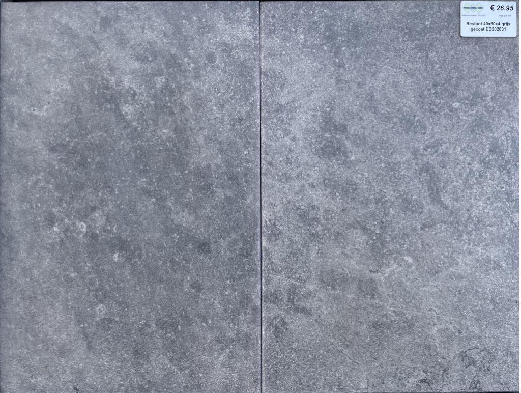 Restantpartij tegels A-keus 40x60x4 grijs gecoat (202031), Niet ingevuld, Niet ingevuld, Nieuw, Ophalen of Verzenden