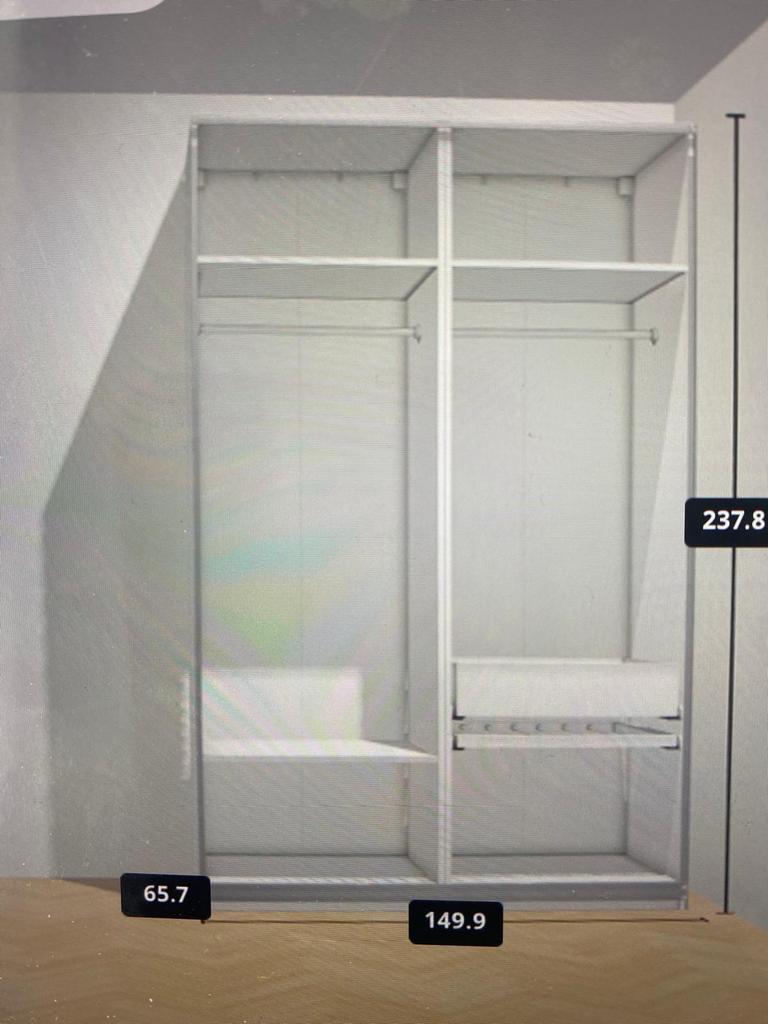 Witte pax kast met schuifdeuren, Ophalen, Overige materialen, Gebruikt, 100 tot 150 cm