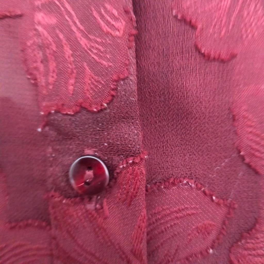 Mooie bordeaux blouse met kant van MS. Maat 48., Overige kleuren, Maat 46/48 (XL) of groter, Ophalen of Verzenden, Zo goed als nieuw