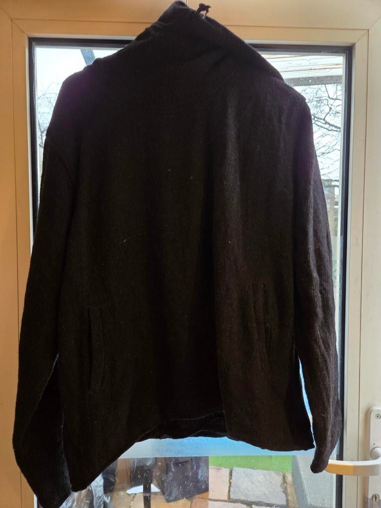 Nieuwe handgemaakte trui van wol en katoen, Ophalen of Verzenden, Nieuw, Zwart