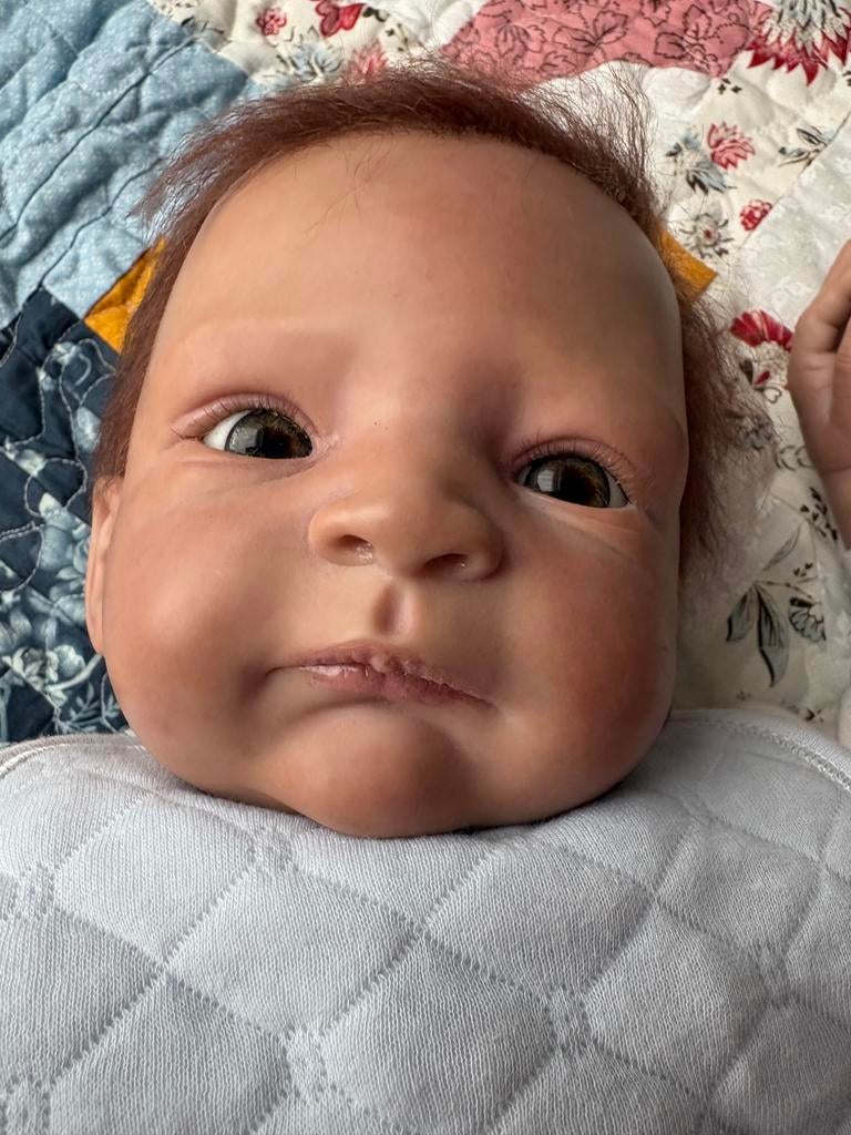 Reborn babypop van Gundrun Legner., Verzamelen, Ophalen of Verzenden, Zo goed als nieuw, Pop